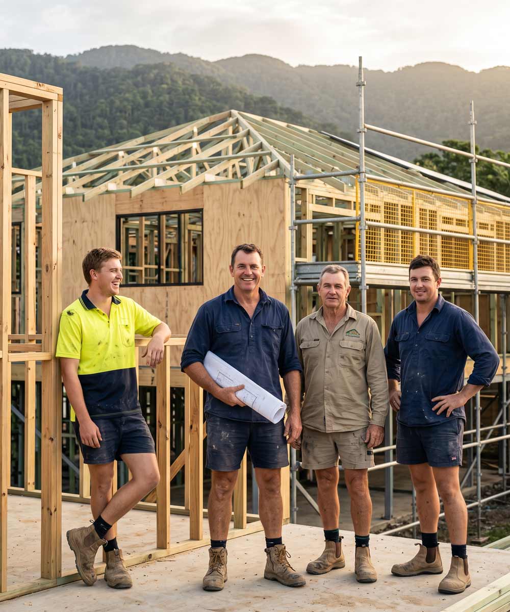 The Ironbark crew on site